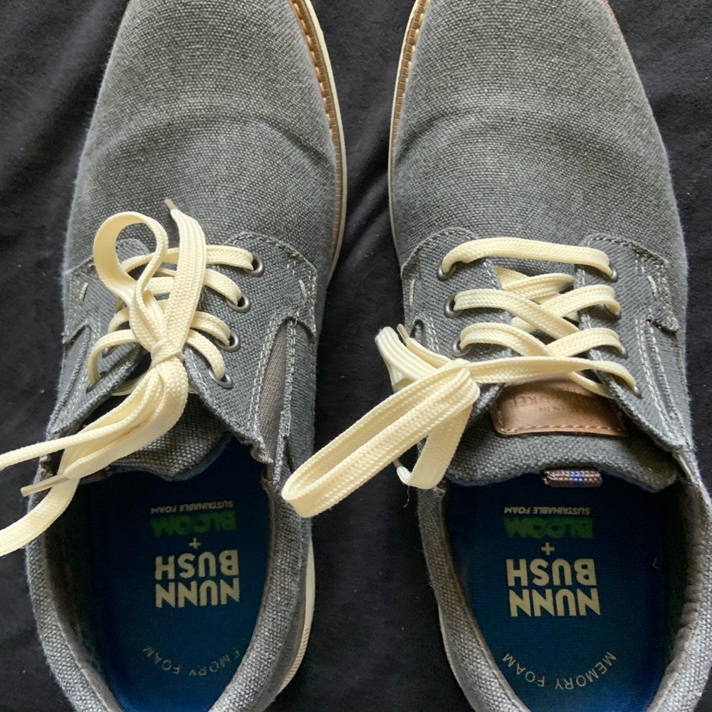Nunn Bush Gray Cream Sneakers Low-Top Casual